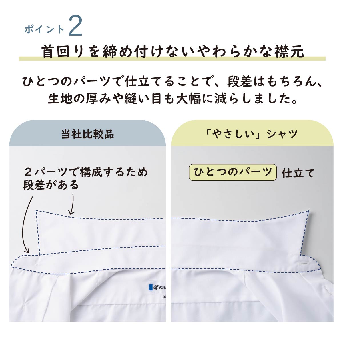 【新発売!】やさしいワイシャツ 女子・長袖シャツ(カンコー学生服x感覚過敏研究所コラボ商品)/レディース・ガールズ /S・M・L・LL