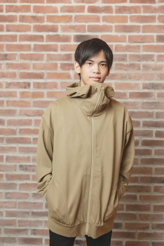 【カームダウンパーカー】【秋冬向け(厚手)】アウトシーム/黒・白・カーキ・サックス