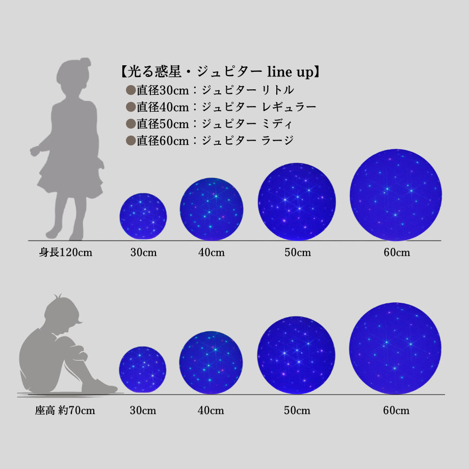 オリジナル球体型スヌーズレン照明「ジュピター」/JUPITER