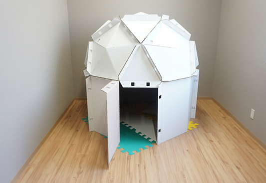 【カームダウンボックス】ダンボール製フラドーム150cm /  カームダウンスペースやスヌーズレンに!