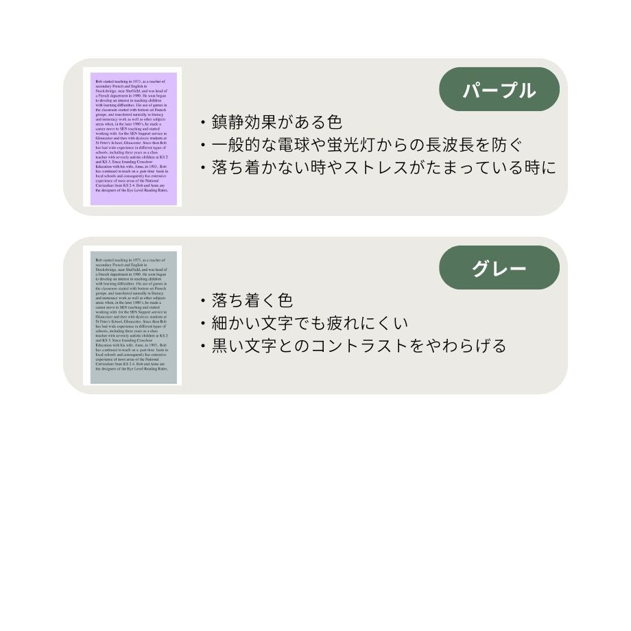 本や書類を読みやすくする読書補助具 ページオーバーレイA4/全11色