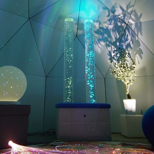 スヌーズレン・バブルタワー(ツイン・チューブ2本タイプ)/マルチセンサリールームに最適