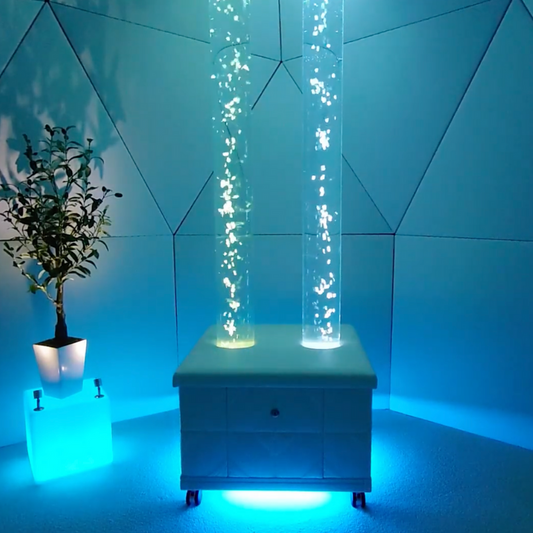 スヌーズレン・バブルタワー(ツイン・チューブ2本タイプ)/マルチセンサリールームに最適