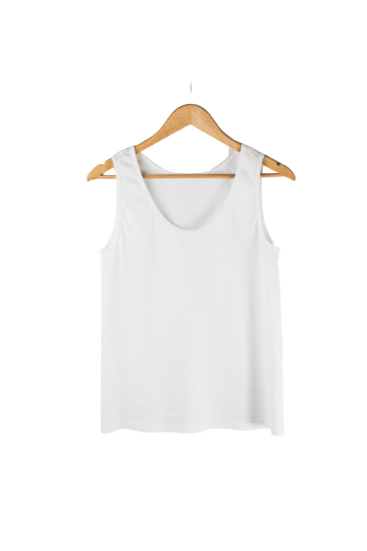 残りわずか!【キッズ】【タンクトップ】縫い目外側/白