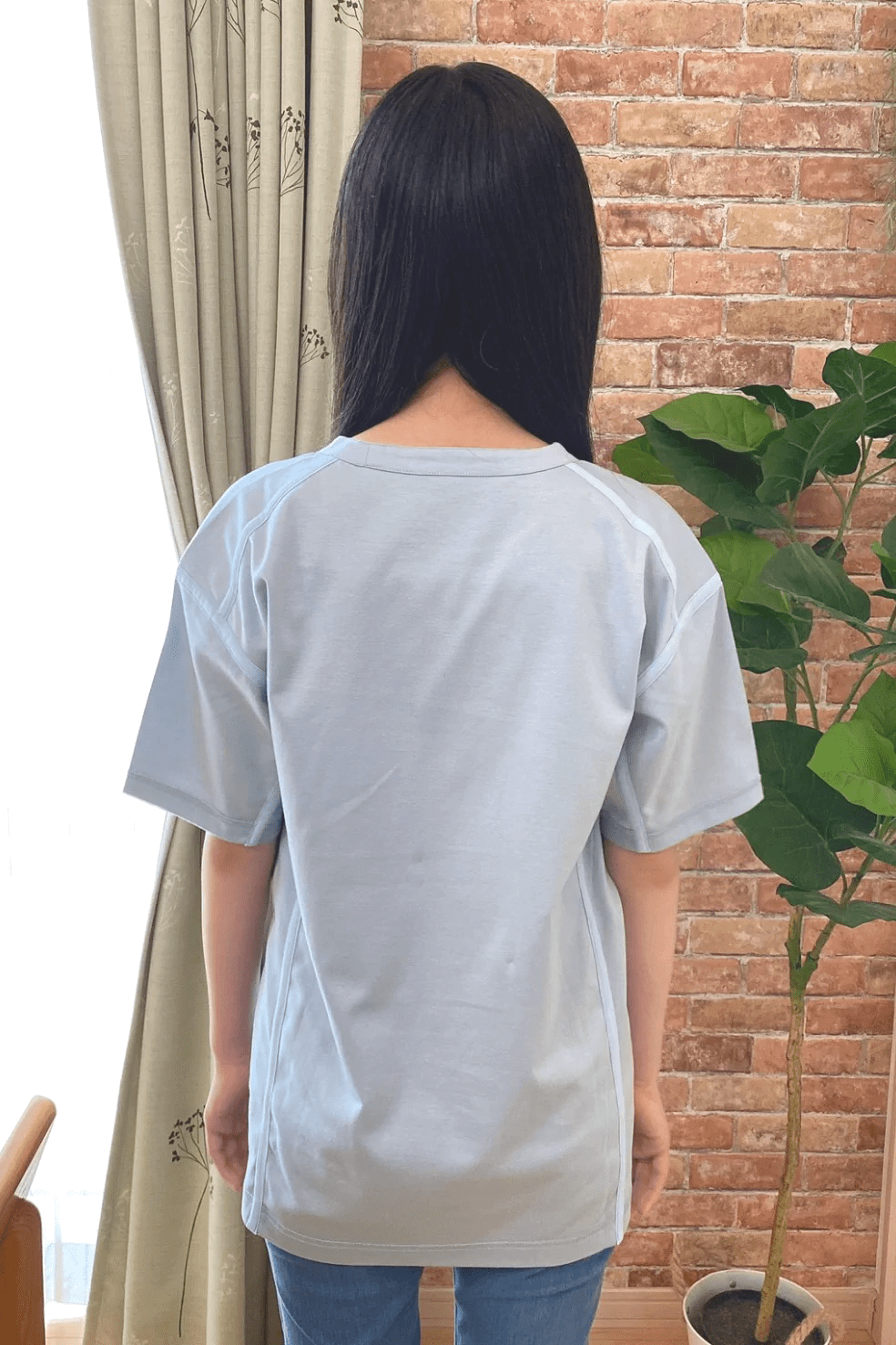 【KABIN-Tシャツ 】【キッズサイズ（100・120・140】縫い目外側/サックスブルー