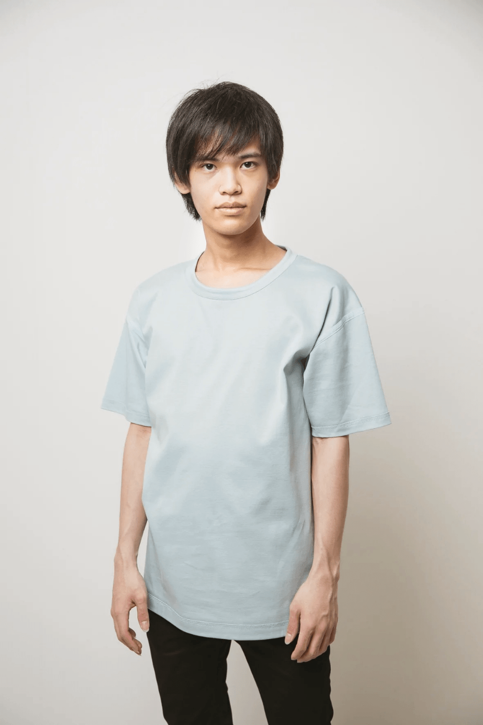 【KABIN-Tシャツ 】【キッズサイズ（100・120・140】縫い目外側/サックスブルー