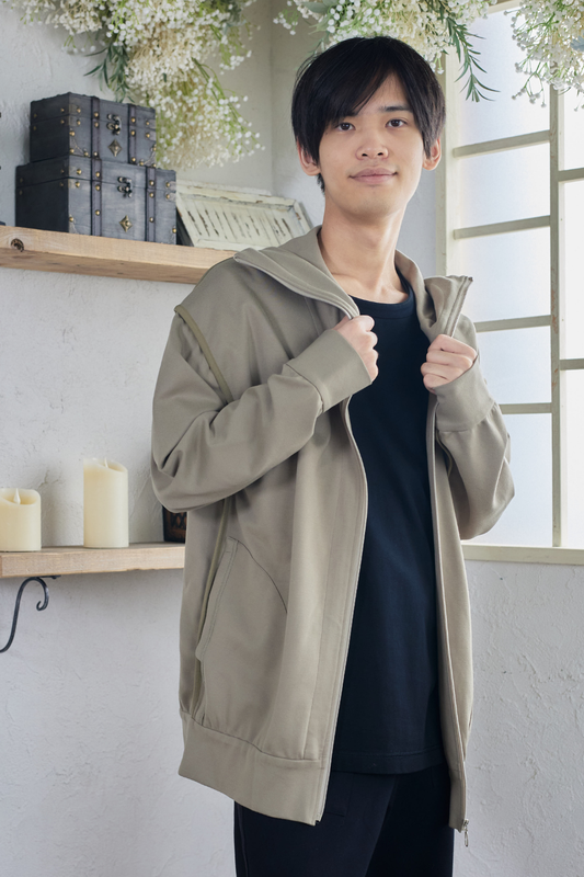 【カームダウンパーカー】【秋冬向け(厚手)】アウトシーム/黒・白・カーキ・サックス