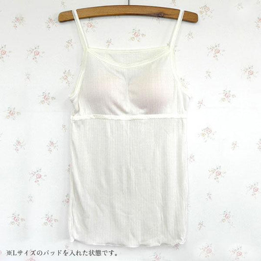 Lサイズブラパッドを入れた状態のキャミソール