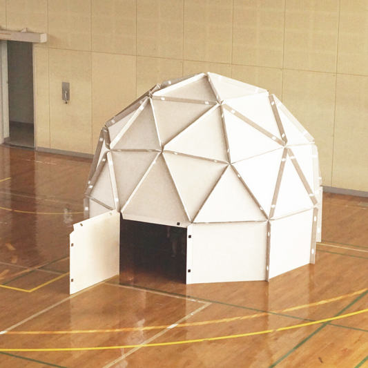 ダンボール組み立てドーム型/3メートルの大型スペース!スヌーズレンやプラネタリウムなどイベント
