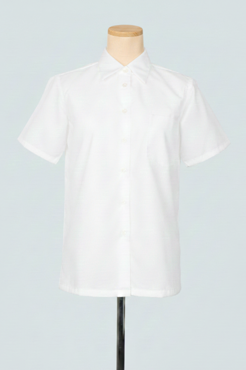 やさしいワイシャツ 女子・半袖シャツ（カンコー学生服ｘ感覚過敏研究所コラボ商品）/レディース・ガールズ /SS・S・M・L・LL・EL