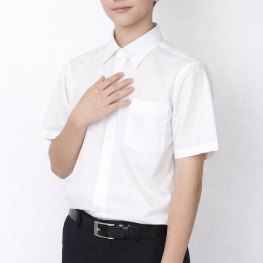 やさしいワイシャツ 男子・半袖シャツ（カンコー学生服ｘ感覚過敏研究所コラボ商品）/メンズ / SS・S・M・L・LL・EL