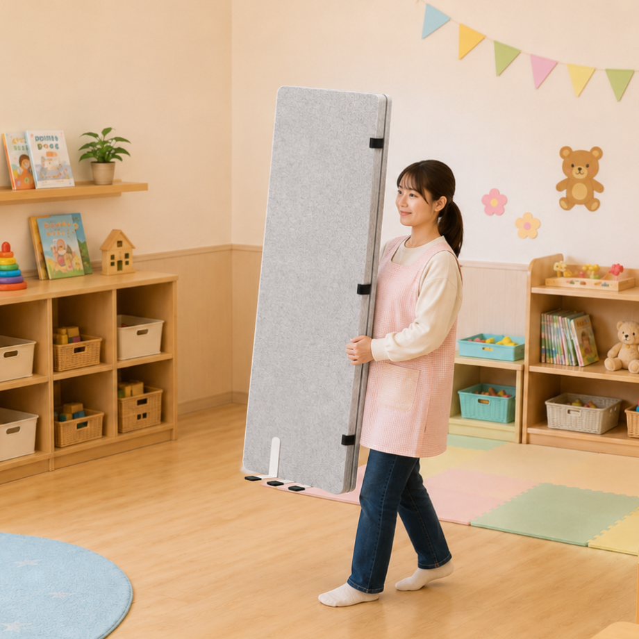 吸音パネル（3連）高さ160cm/保育施設や学校に最適なパーテーション（送料込み）