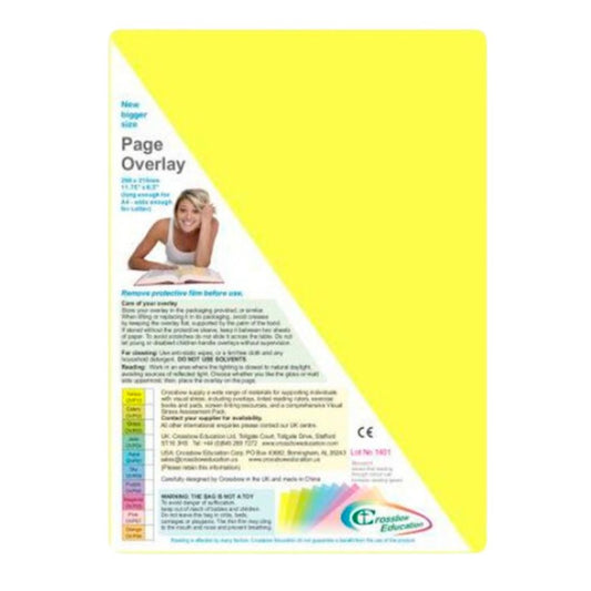 本や書類を読みやすくする読書補助具 ページオーバーレイA5/全10色
